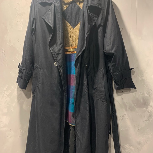 Dark blue men’s trench coat from Malaysia